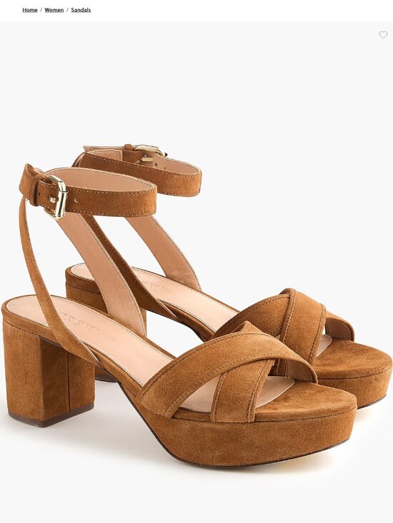 J. Crew Shoes - J.Crew Women's Criss-Cross Suede Platform Heels Sandals Size 9.5
